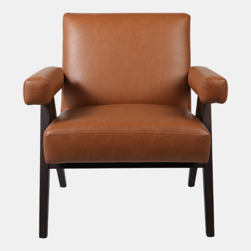 Sagebrook Home Faux Leather Scandinavian Chair Brown Wishlist Create New