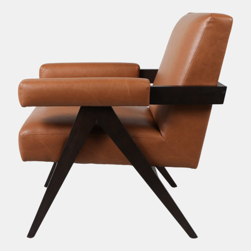 Sagebrook Home Faux Leather Scandinavian Chair Brown Wishlist Create New