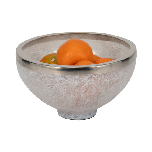 Sagebrook Home Glass 10" Bowl W/ring Deco White Wishlist Create New