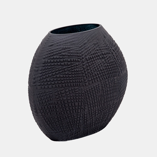 Sagebrook Home Glass 10"h Textured Vase Black Wishlist Create New
