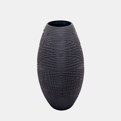 Sagebrook Home Glass 10"h Textured Vase Black Wishlist Create New