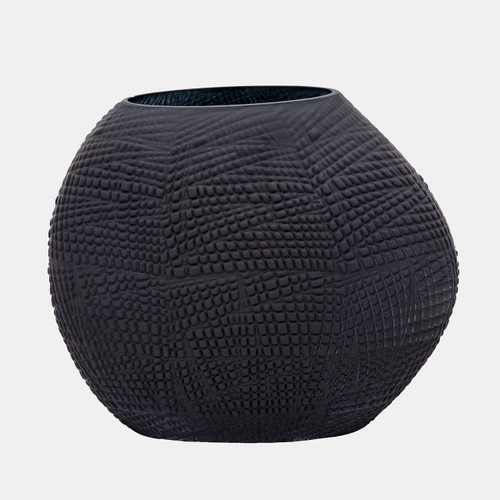 sagebrook home Glass 10"h Textured Vase Black Wishlist Create New