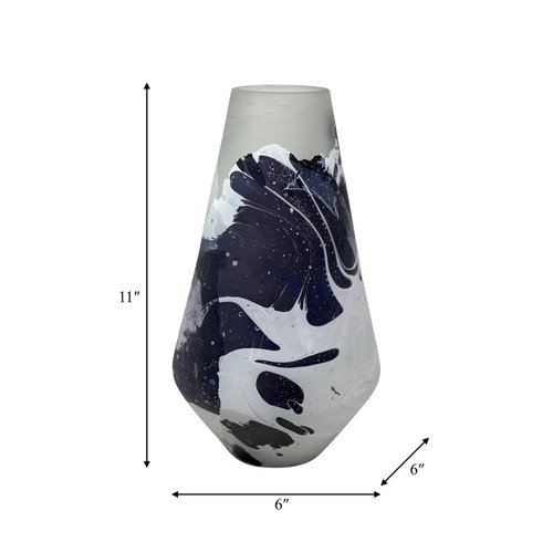 Sagebrook Home Glass 11" Fog Shadow Vase White Wishlist Create New