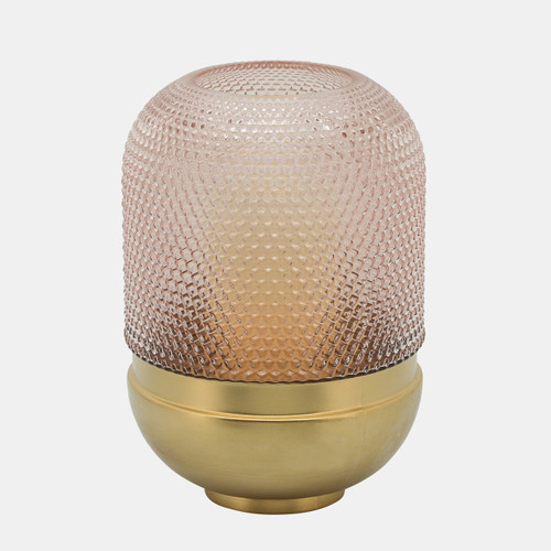 Sagebrook Home Glass 11" Textured Dots Pink/gold Wishlist Create New