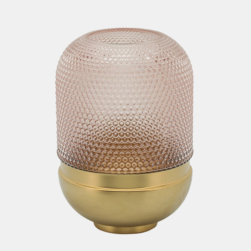 sagebrook home Glass 11" Textured Dots Pink/gold Wishlist Create New