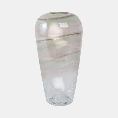 Sagebrook Home Glass 12" Crackled Vase Clear Wishlist Create New