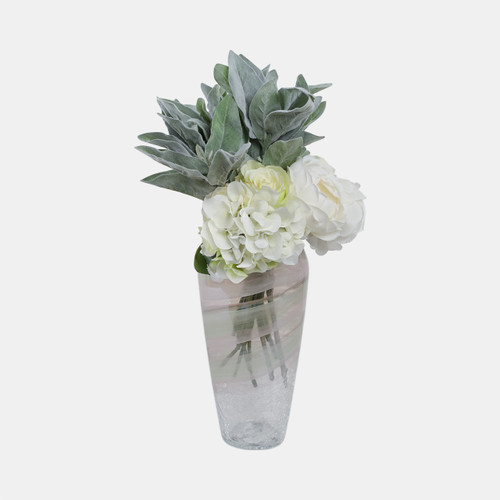 Sagebrook Home Glass 12" Crackled Vase Clear Wishlist Create New