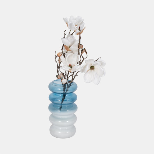 Sagebrook Home Glass 12"h Accordion Vase Blue Wishlist Create New