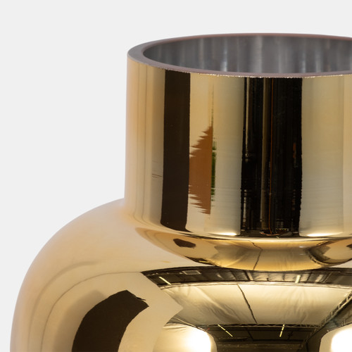 Sagebrook Home Glass 12"h Metallic Vase Pink/gold Wishlist Create New