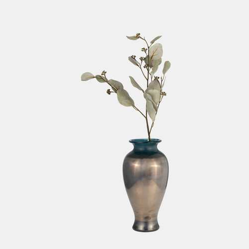 Sagebrook Home Glass 12"h Olpe Vase Teal Wishlist Create New