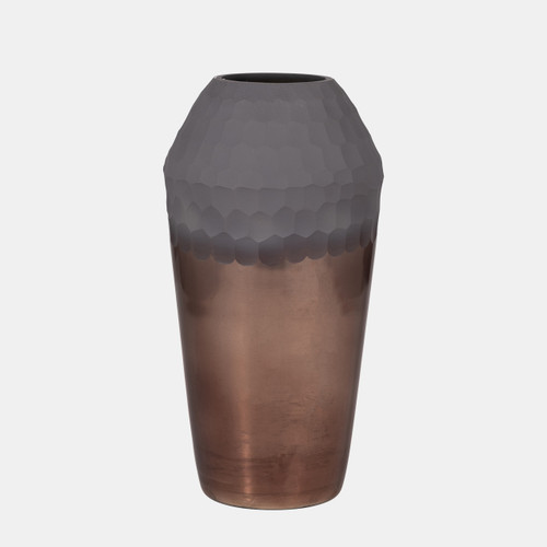 sagebrook home Glass 14" 2-tone Hand-cut Vase Metallic Wishlist Create New