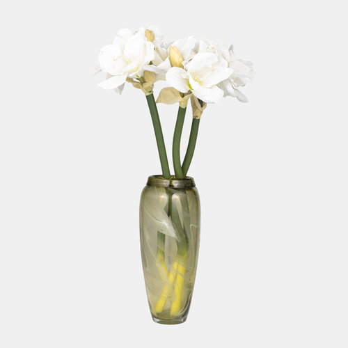 Sagebrook Home Glass 14" Vase Green Swirl Wishlist Create New