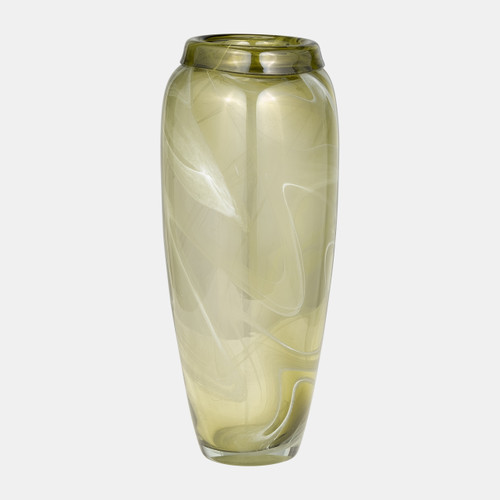 sagebrook home Glass 14" Vase Green Swirl Wishlist Create New