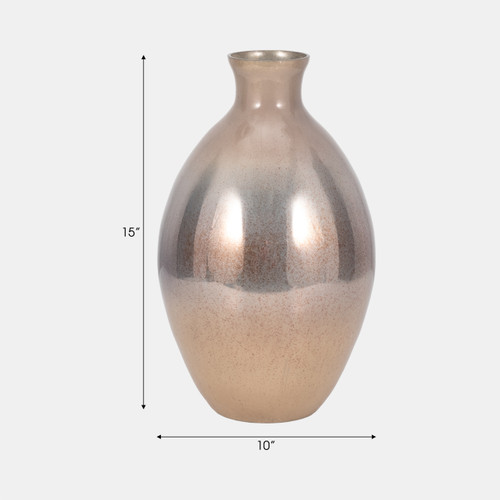Sagebrook Home Glass 15" Bulbous Vase Champagne Wishlist Create New