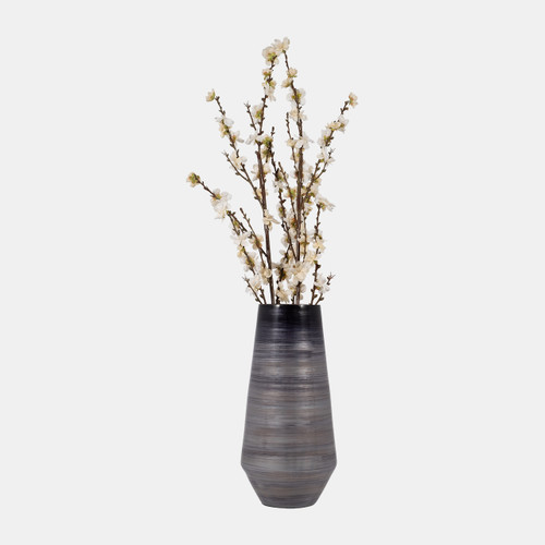 Sagebrook Home Glass 15" Enameled Vase Gray/black Wishlist Create New