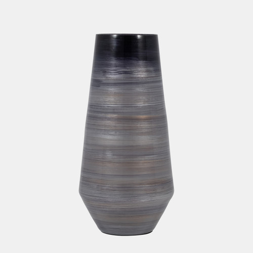 sagebrook home Glass 15" Enameled Vase Gray/black Wishlist Create New