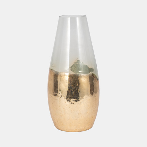 Sagebrook Home Glass 15" Gold Dipped Vase Clear Wishlist Create New