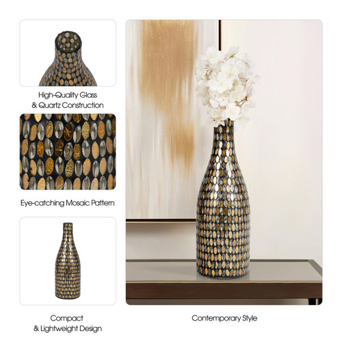 Sagebrook Home Glass 15"h Mosaic Vase Copper Wishlist Create New