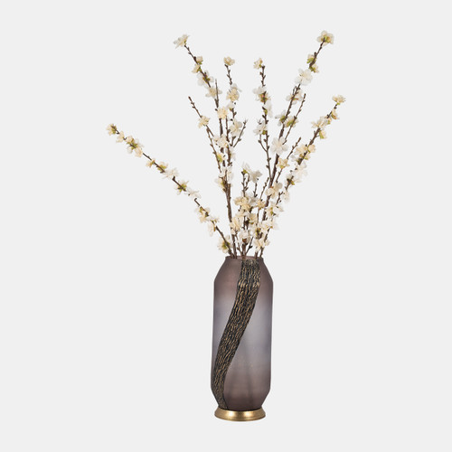 Sagebrook Home Glass 15" Metallic Detail Vase Blush Wishlist Create New