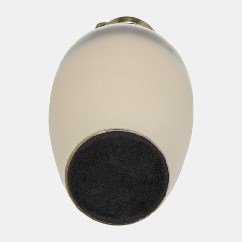 Sagebrook Home Glass 16" Bottle W/sphere Lid White/gold Wishlist Create New