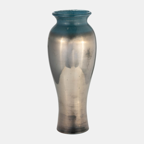 Sagebrook Home Glass 16"h Olpe Vase Teal Wishlist Create New
