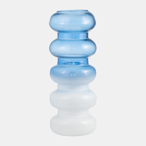 sagebrook home Glass 17"h Accordion Vase Blue Wishlist Create New