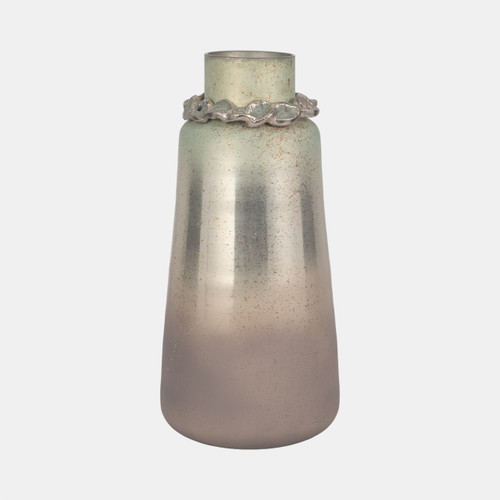 Sagebrook Home Glass 17"h Vase W/bracelet Nickle W/aloe Wishlist Create New