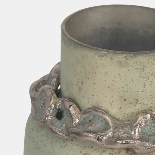 Sagebrook Home Glass 17"h Vase W/bracelet Nickle W/aloe Wishlist Create New