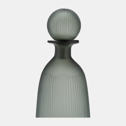 Sagebrook Home Glass 17"h Vase W/ Lid Green/smoke Wishlist Create New