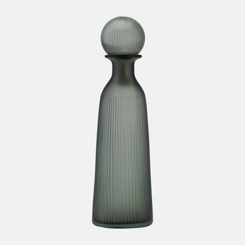 sagebrook home Glass 17"h Vase W/ Lid Green/smoke Wishlist Create New