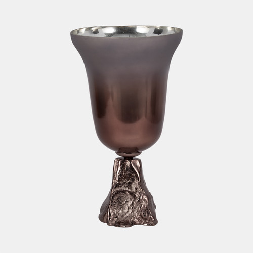 Sagebrook Home Glass 18" 2-tone Chalice Vase Metallic Kd Wishlist Create New