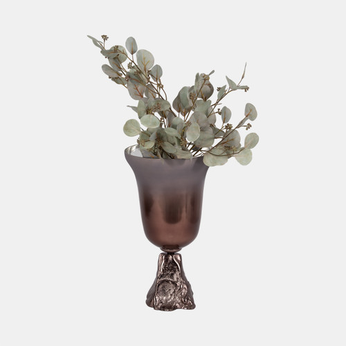 Sagebrook Home Glass 18" 2-tone Chalice Vase Metallic Kd Wishlist Create New