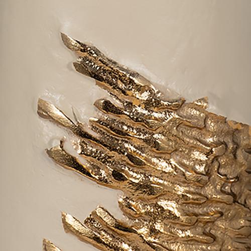 Sagebrook Home Glass 18" Aluminum Wrapped Vase White/gold Wishlist Create New