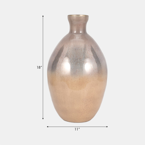 Sagebrook Home Glass 18" Bulbous Vase Champagne Wishlist Create New