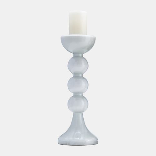 Sagebrook Home Glass 18"h Bubbly Candle Holder Wht Enam Wishlist Create New