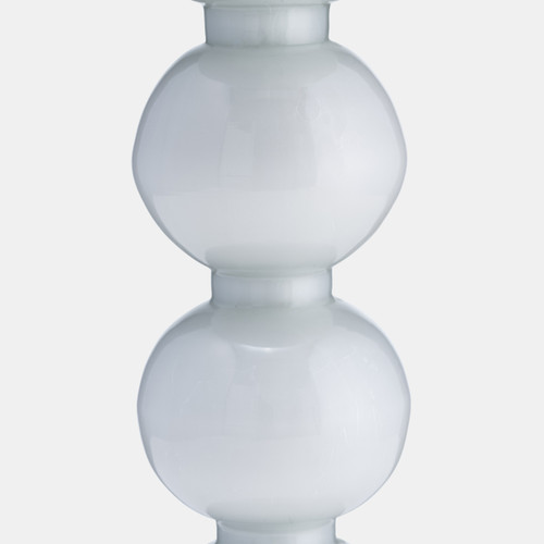 Sagebrook Home Glass 18"h Bubbly Candle Holder Wht Enam Wishlist Create New