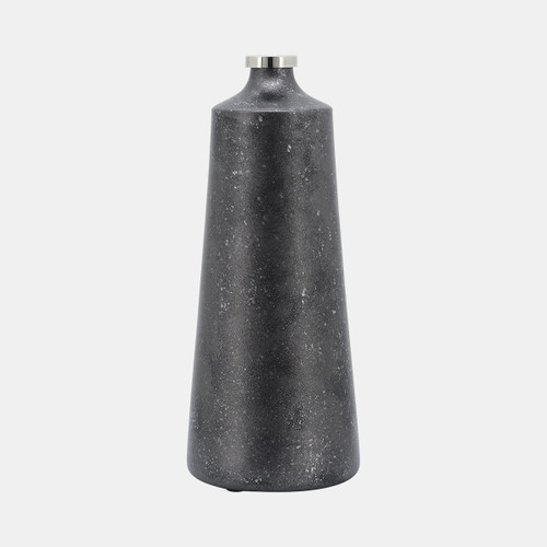 sagebrook home Glass 18"h Vase W/ Ring Black Wishlist Create New