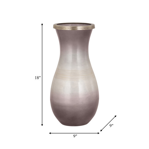 Sagebrook Home Glass 18" Vase With Metal Rim Multi Wishlist Create New