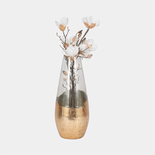 Sagebrook Home Glass 19" Gold Dipped Vase Clear Wishlist Create New