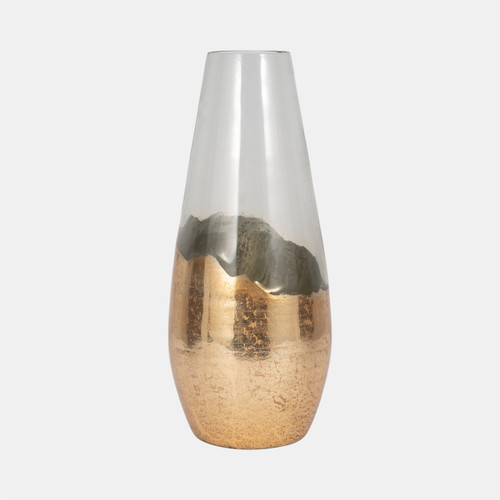Sagebrook Home Glass 19" Gold Dipped Vase Clear Wishlist Create New