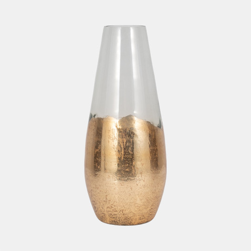 Sagebrook Home Glass 19" Gold Dipped Vase Clear Wishlist Create New