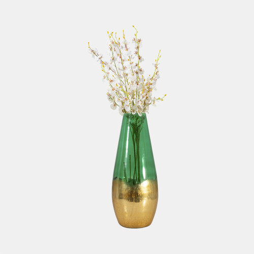 Sagebrook Home Glass 19" Gold Dipped Vase Green Wishlist Create New