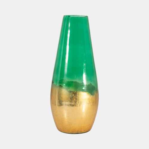 sagebrook home Glass 19" Gold Dipped Vase Green Wishlist Create New