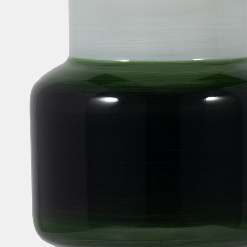 Sagebrook Home Glass 19" Modern Cylinder Vase White/green Wishlist Create New