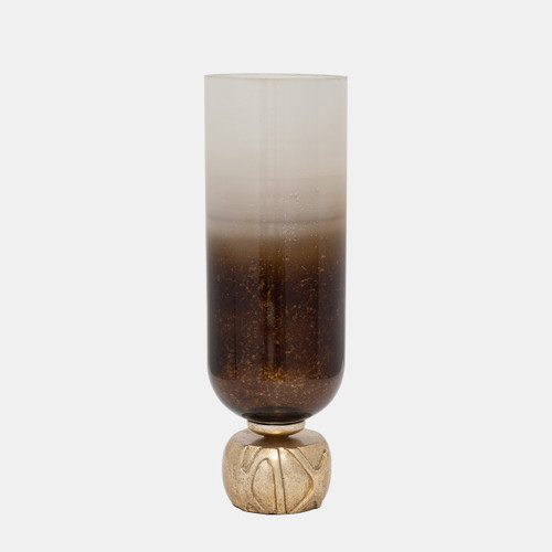 Sagebrook Home Glass 19" Ombre Candleholder On Base Ivory/gold Wishlist Create New