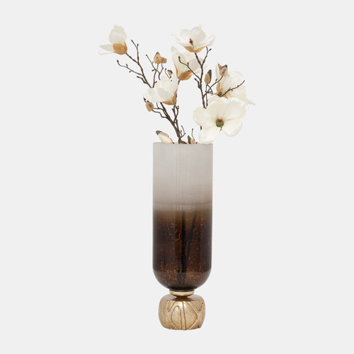 Sagebrook Home Glass 19" Ombre Candleholder On Base Ivory/gold Wishlist Create New