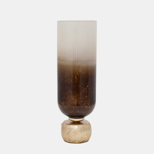 sagebrook home Glass 19" Ombre Candleholder On Base Ivory/gold Wishlist Create New