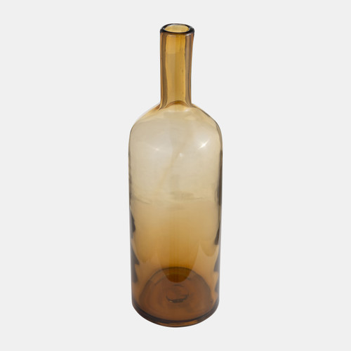 Sagebrook Home Glass 20" Bottle W/ Stopper Amber Wishlist Create New
