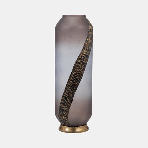 sagebrook home Glass 20" Metallic Detail Vase Blush Wishlist Create New