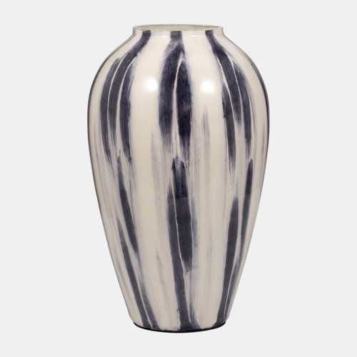 sagebrook home Glass 20" Striped Vase Black/white Wishlist Create New